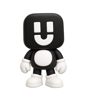 Unscroller's U-shaped mascot standing beside the AI Coach